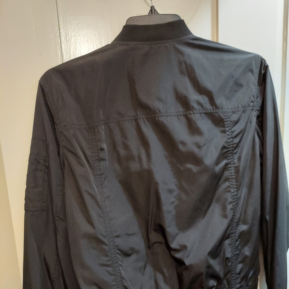 Zara Basic Bomber Jacket Black Small - image 3